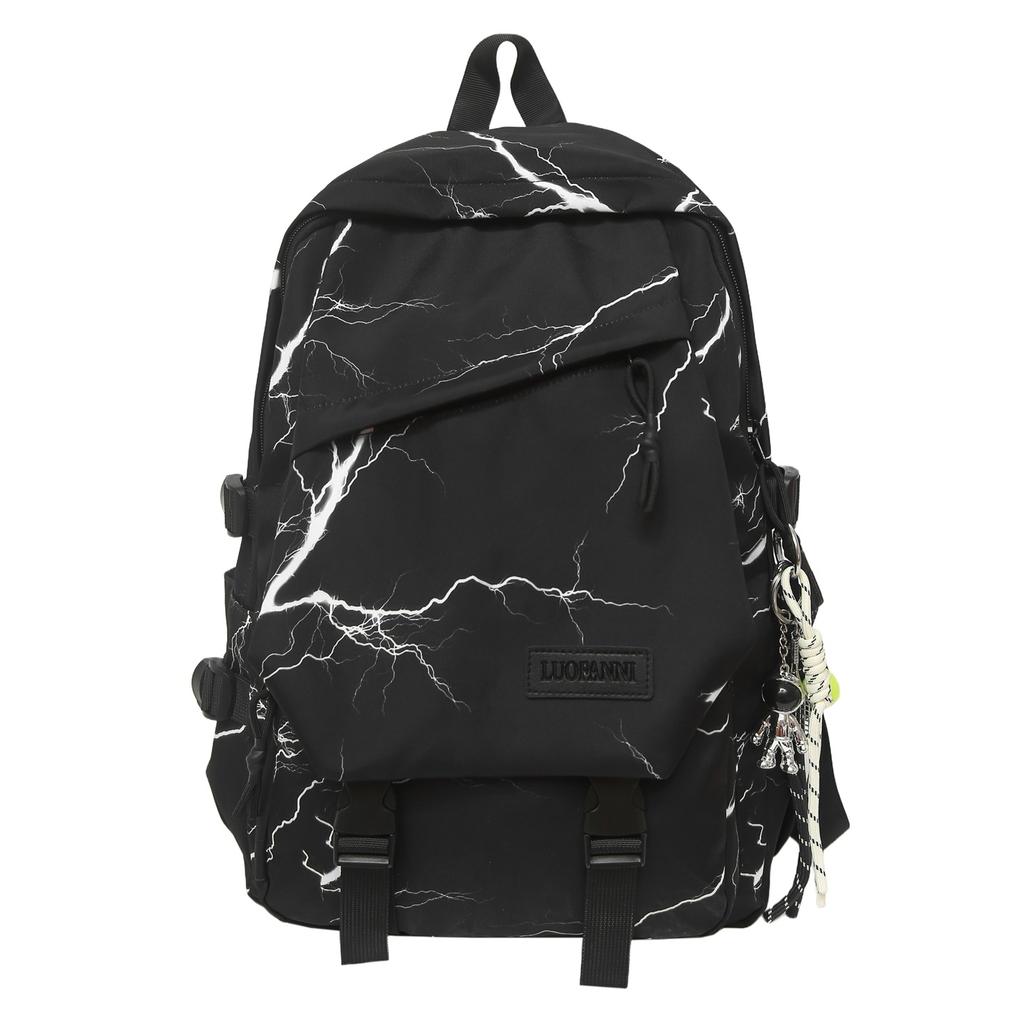 Men's Large Capacity Backpack Graffiti Backpack Student Schoolbag