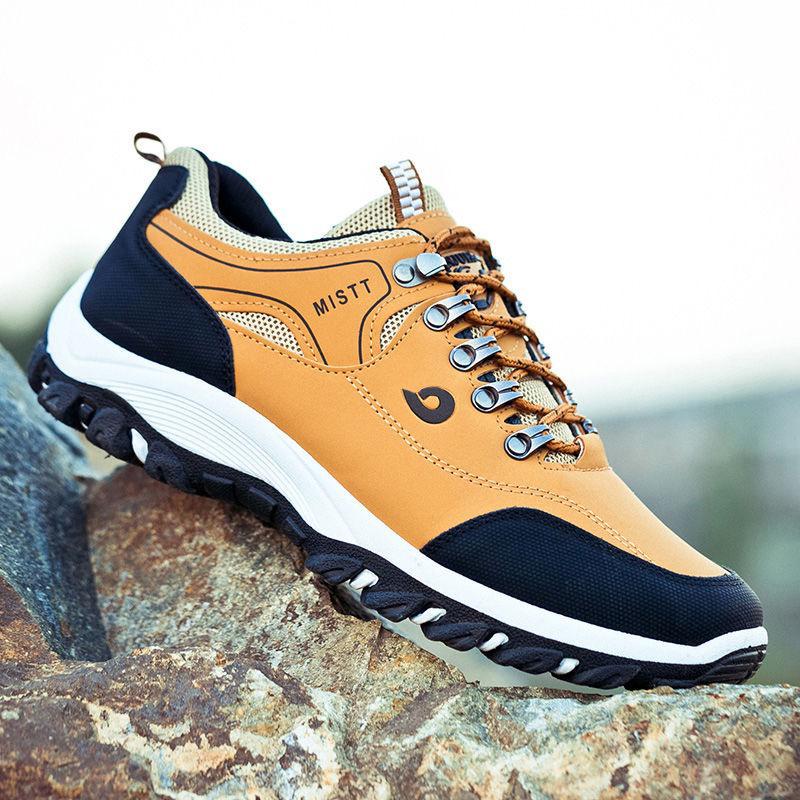 Waterproof Non-slip Men's Outdoor Hiking Shoes for Spring and Autumn. Trendy and Casual Running Sports Shoes.