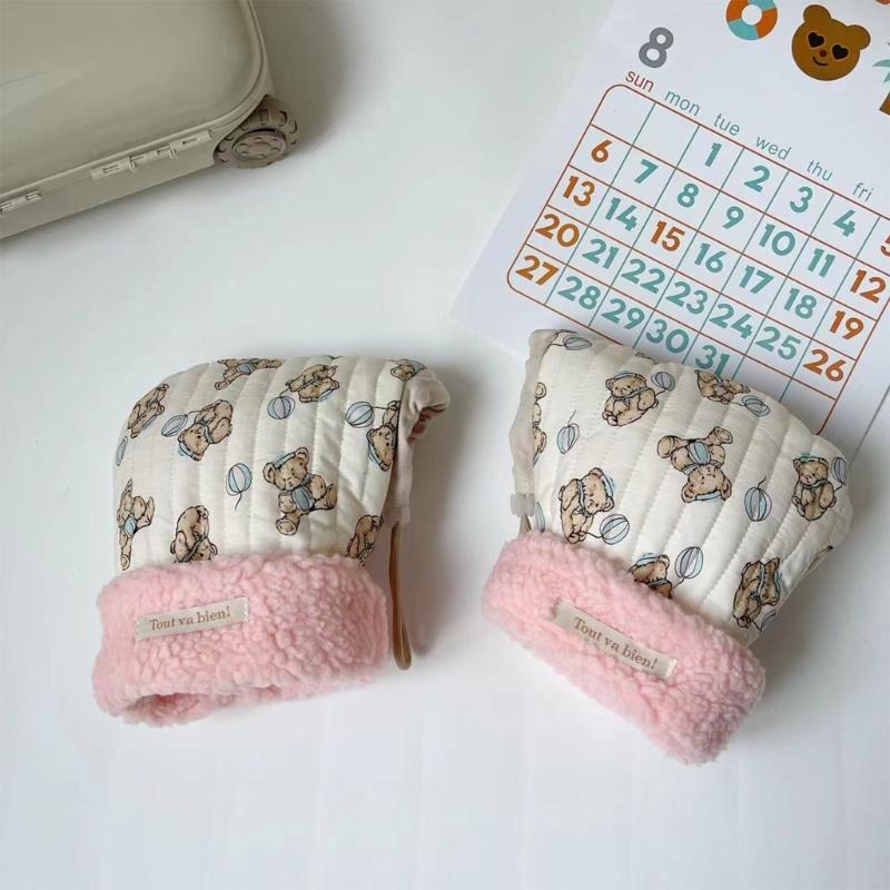 Children's Scooter Gloves Cartoon Pattern Warm Mittens for 3-10T Boys Girls Windproof Balance Bike Riding Gloves