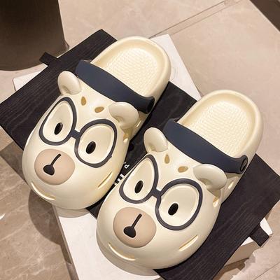 Mode 2025 Niedliche Cartoon-Hund Plateau-Hausschuhe für Damen Mode Clogs Sommer Gartenschuhe Dicke Sohle Sandalen Mädchen Zuhause Straße Pantoletten
