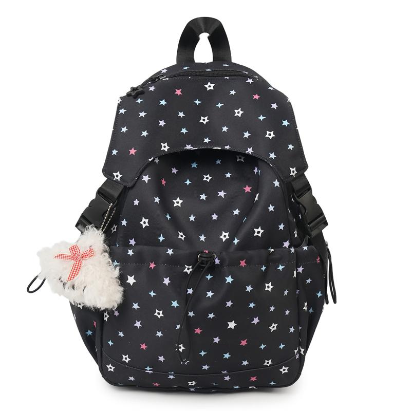 Star Print Backpack Student Schoolbag Women's Commuter Backpack
