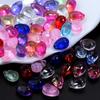 50pcs/lot Colorful Lampwork Beads Water Drop Glass Beads Loose Spacer Beads For Jewelry Making DIY Bracelet Necklace Accessories