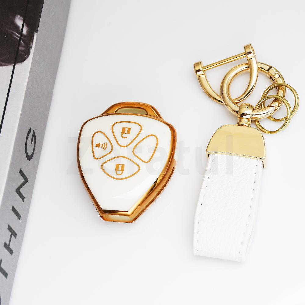 Tpu Keyless Keychain Shell Car Key Case Cover For Toyota Rav4 Crown Avalon Venza Matrix Yaris 4Runner Blank Corolla Camry Reiz