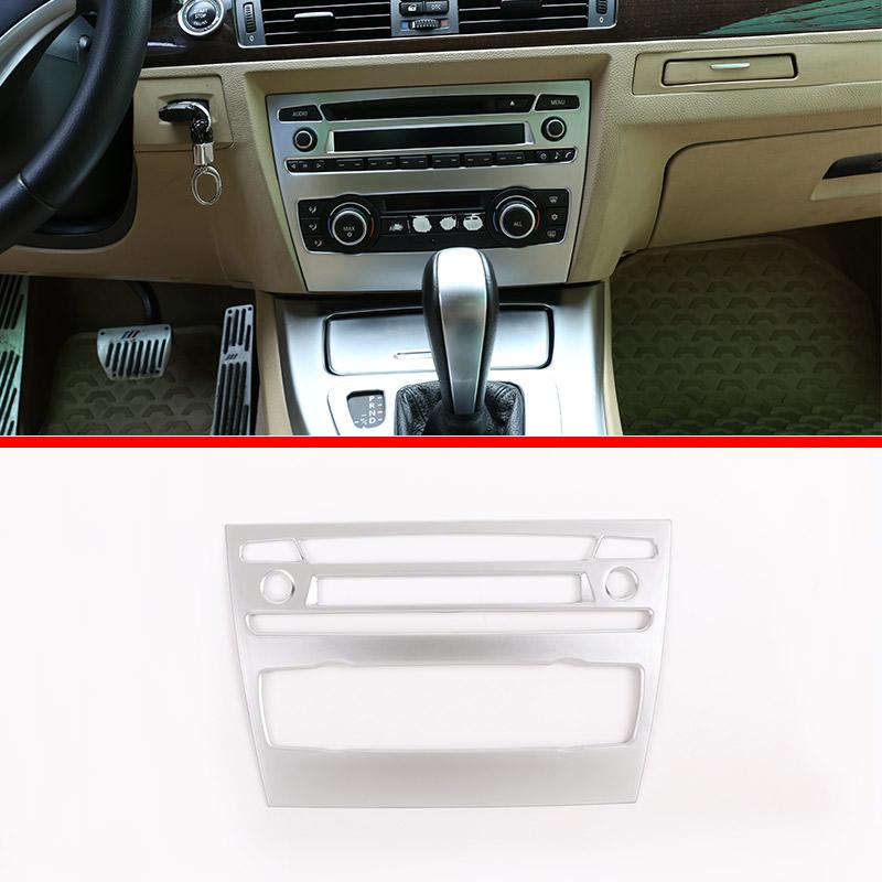 ABS Silver For BMW 3 Series E90 2005-2012 Car Interior Decoration Cover Stickers Dashboard Console Gear Shift Door Handle Trim