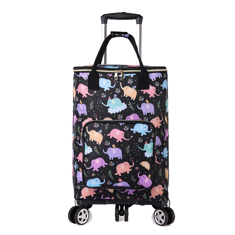 Faltbarer Einkaufswagen für Senioren mit großem Fassungsvermögen und tragbarer Aufbewahrungstasche