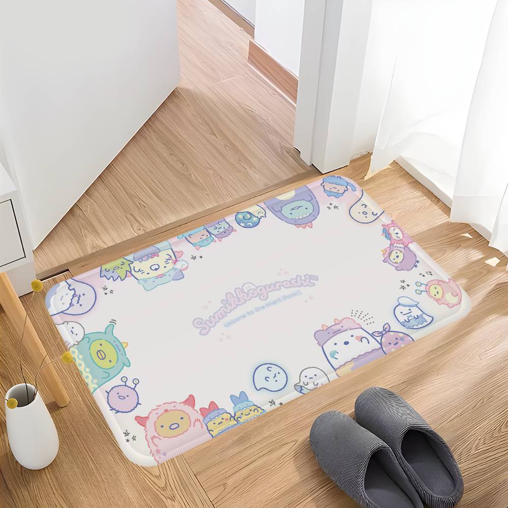 Cute Sumikko Gurashi Bathroom Mat Anti-slip Absorb Water Long Strip Cushion Bedroon Mat Welcome Doormat