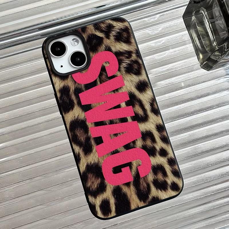 Leopard Lichee leather pattern Phone Case For Redmi A5 A3 A1 14C 13 12 12C 10 9 9A 9T 9C 8  K60 Ultra Shockproof Cover Pink SWAG