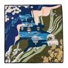 Mulberry silk scarf  new retro winter beautiful ginkgo printing four seasons shawl sunscreen dual-purpose