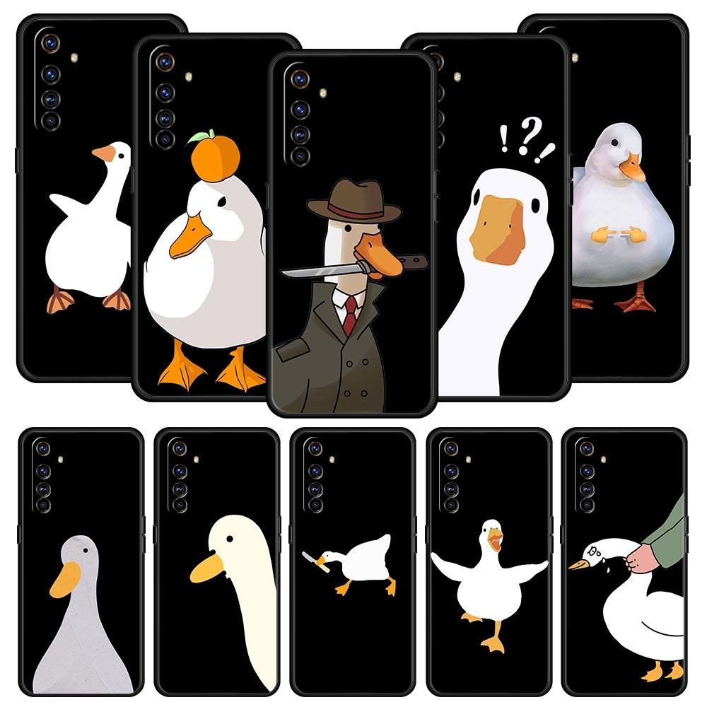 

Чехол для телефона Realme GT Neo 2 3 3T с рисунком «Сомнение утка» для Realme 11 10 9 8 5G 7 6 GT2 Pro Plus C21 C11 C25 C35, силиконовый чехол