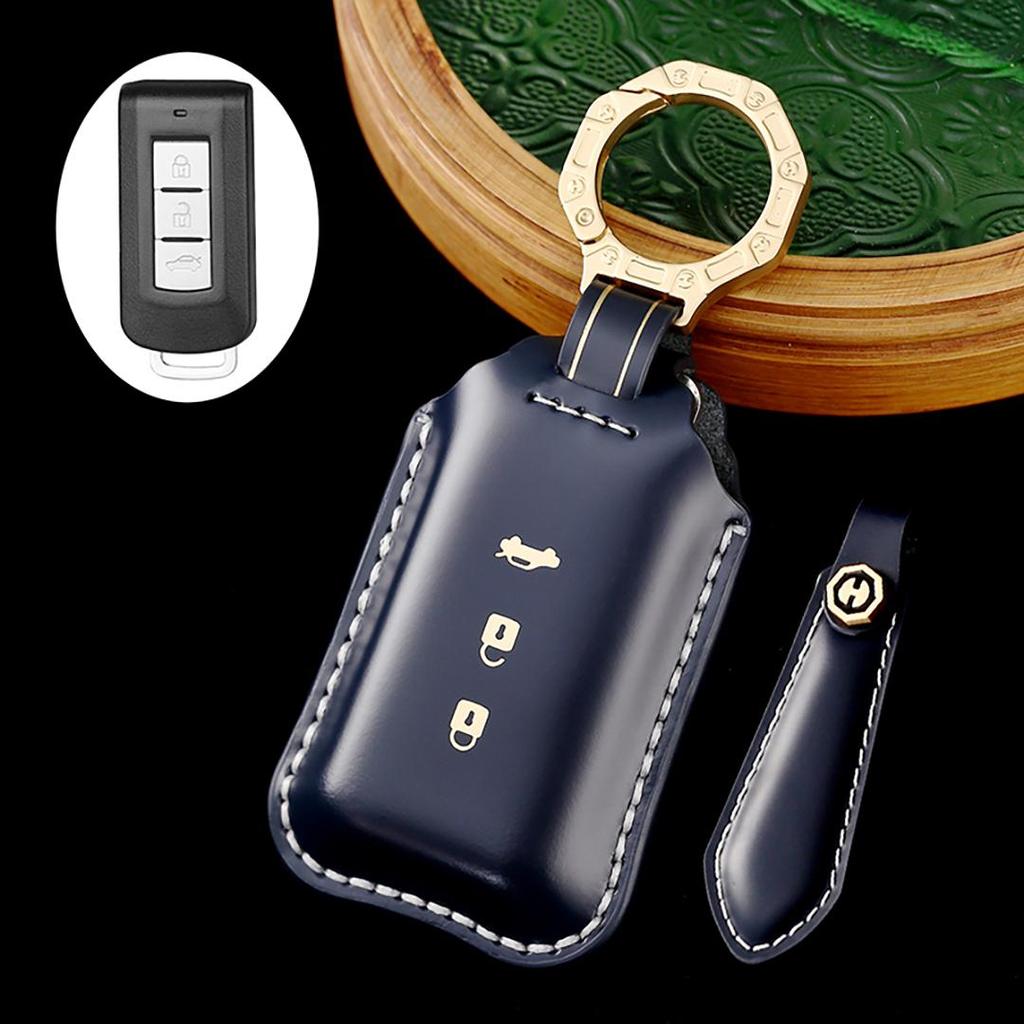 Suitable for Mitsubishi Orand Jinxuan Pajero Jinchang Yige Handmade Cowhide High-End Car Key Cover Keychain Car Key Case