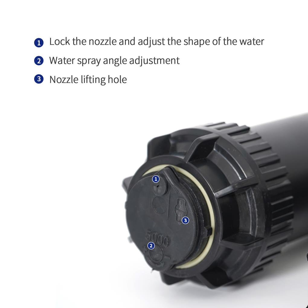 3/4" Female Thread Rotor Pop-up Sprinkler Gear Drive Lawn Sprinkler Head Part-Circle Pattern 40°~360°Adjustable Sprinklers