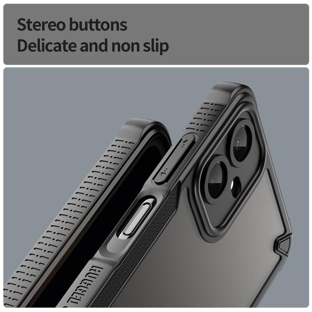 For Samsung Galaxy A06 5G Case WANLONFENG MFFJ Series Anti Drop TPU Phone Back Cover with Screen Film