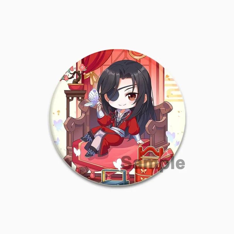 32/44/58mm Heaven Official's Blessing Anstecker Huacheng Xie Lian Anime Broschen Handgemachte Niedliche Emaille-Pins für Kragen Kleidung Schmuck 44/58mm