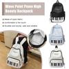 Nylon Casual Backpack 16.9 Inch Polka Dot Piano Key Bookbag with Pendant for Girls Travel Shopping Daily Use