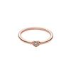 Pandora Moments Shining Heart Alloy Ring Women rings Rose-Gold 182495C01