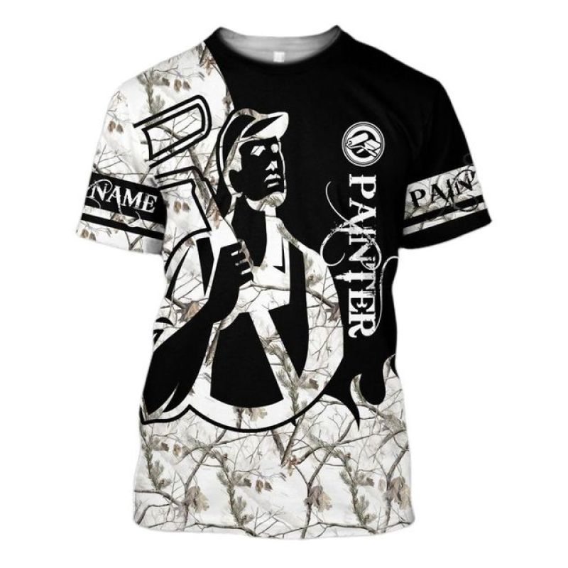 Malířská uniforma 3D Vtipný potisk Pánské módní tričko Trend Harajuku Krátký rukáv Volnočasové Kulatý výstřih Pracovní oděv Hip Hop Topy