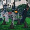 6pcs Halloween Witch Hats Hanging Black Wizard Hats Suitable for Homes Gardens Porches Themed Holiday Party Hats