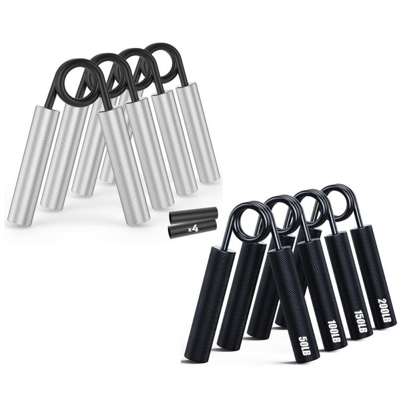 

50/100/150/200 Pounds Hand Grip Trainer Fitness Strength Training Grips 4pcs
