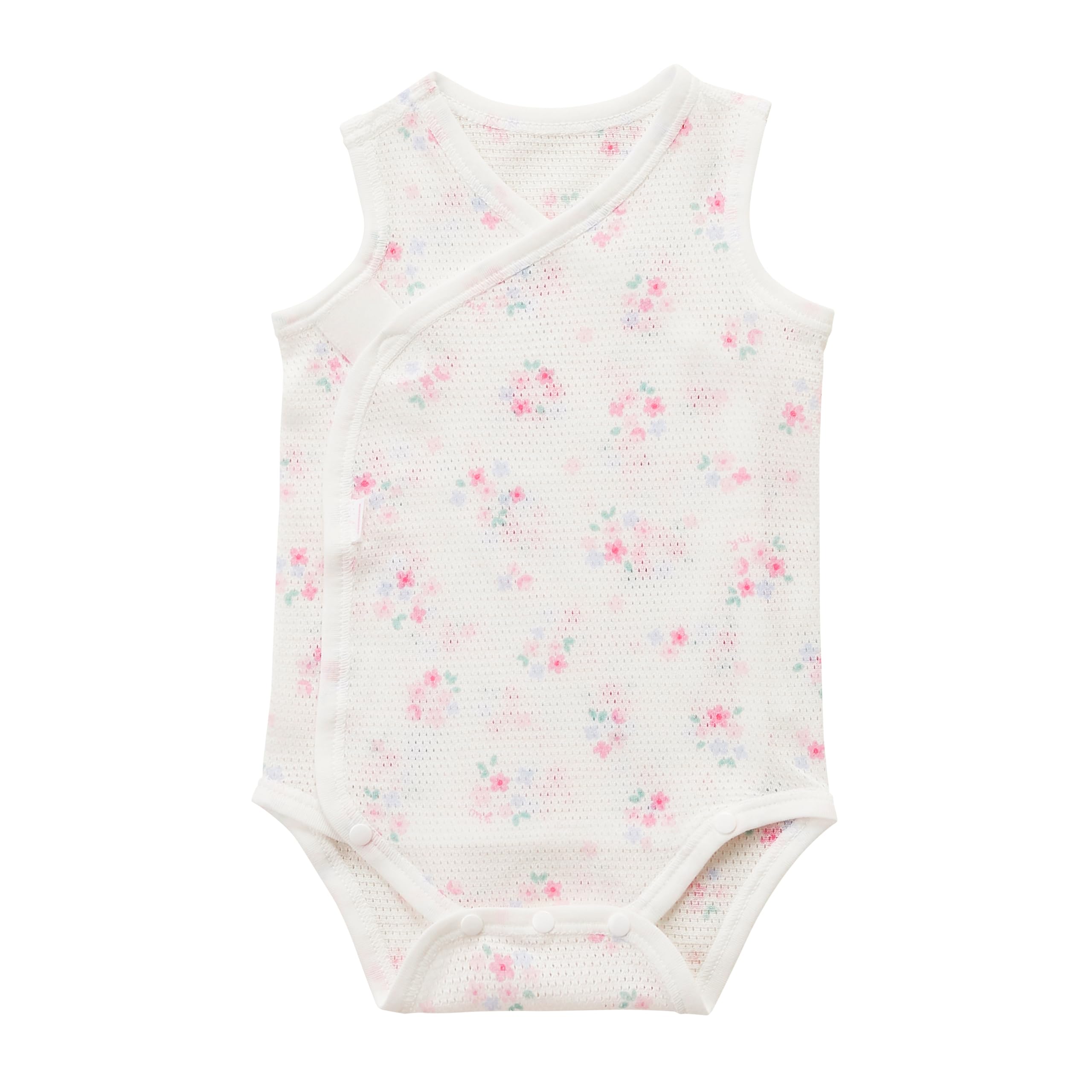 

MIKI HOUSE Sleeveless Baby Made in for Boys and Baby Size 60cm Undershirt, All-Over Print, 100% Cotton, Japan, Girls, Newborns, Clothes, Pink, розовый