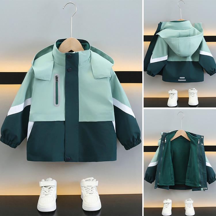 Boys' Colorblock Windbreaker – 3-in-1 Jacket for Spring & Autumn – Cool & Trendy Outerwear
