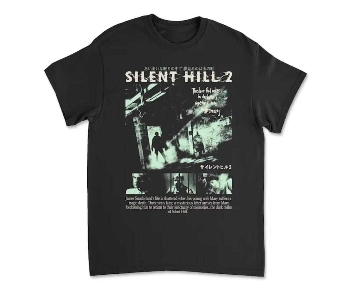

Short Sleeved Round Neck Y2k Tshirt Men Clothing New in Top & Tees Mens T-Shirt Camisetas Silent Hill 2 Videogame Ropa Hombre... S разноцветный