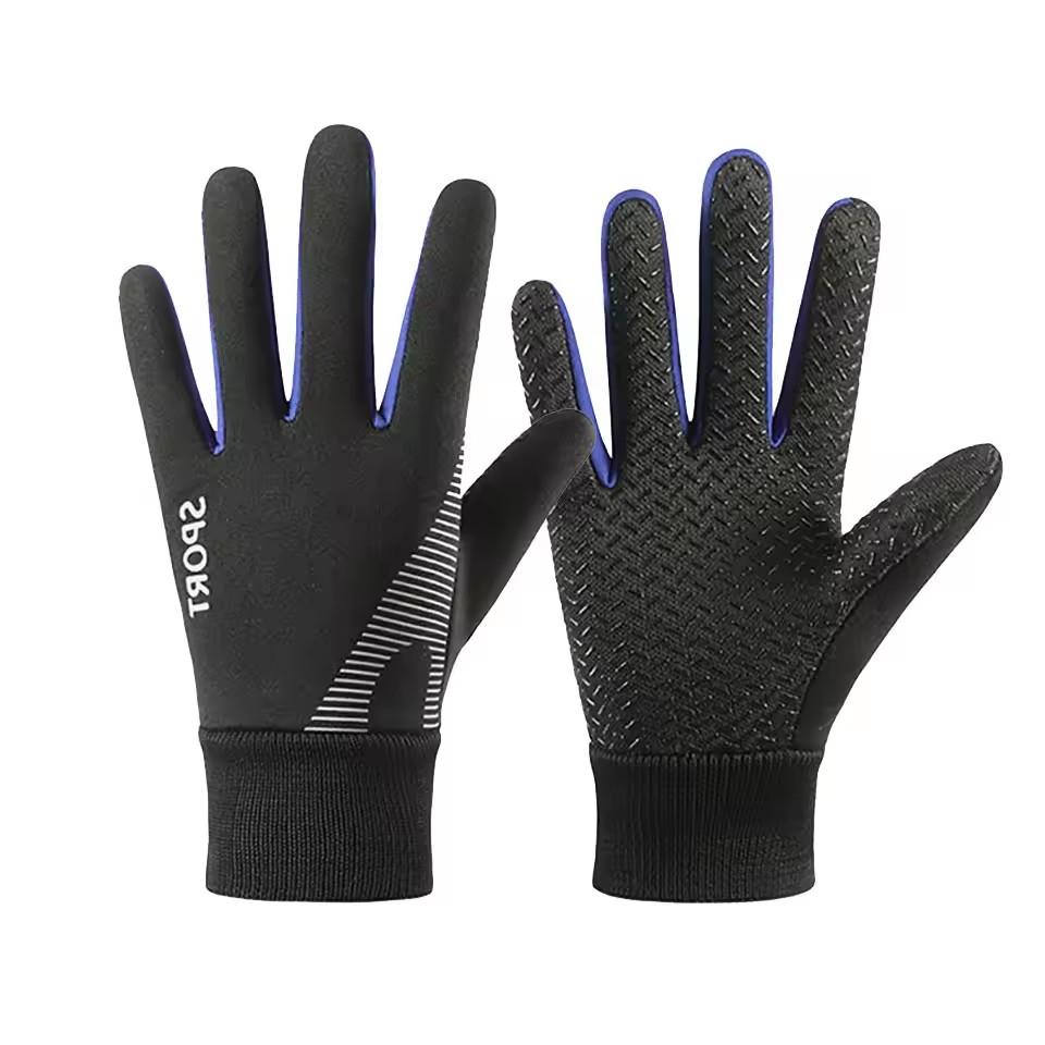 Winter Kid's Warm Riding Gloves Silicone Anti Slip Waterproof Wear-resistant Full Finger Elastic Wrists for Boys Girls Windproof