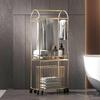 Movable Floor Bathtub Storage Rack