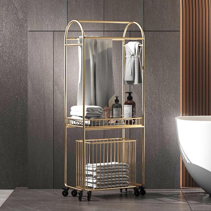 Movable Floor Bathtub Storage Rack