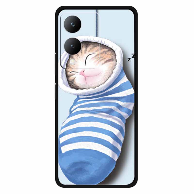 Fundas For Vivo Y17s 4G Case Silicone Wolf Lion Soft TPU Phone Covers for Vivo Y17s 2023 Y 17s Bumper Coque for VivoY17s Black