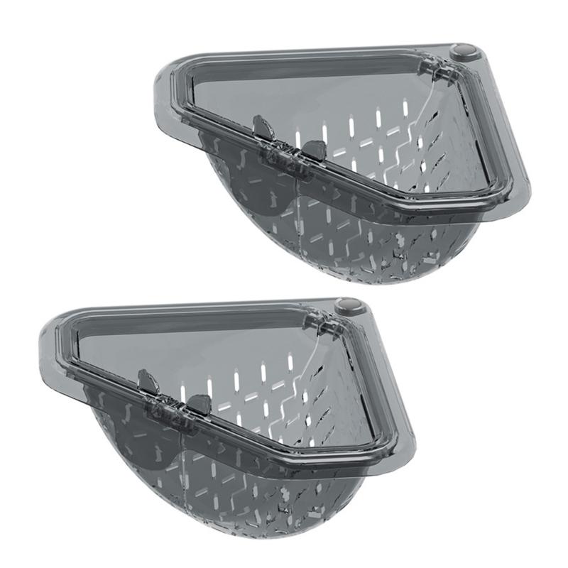 Compact Magnetic Triangle Drain Basket For Small Kitchens With Space Saving Design And For Vegetables Utensils