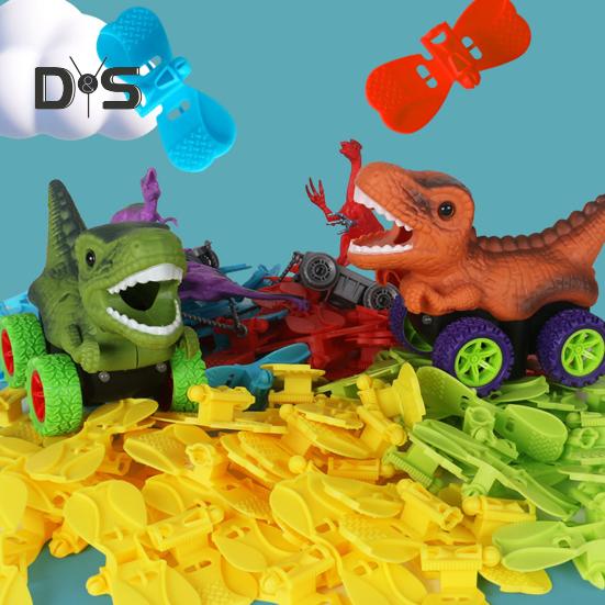 1 sada Dinosauří autodráha s lehkou hudbou Vzdělávací DIY stavění dráhy Antigravitační hra na horské dráze Dino Truck Hračka šplhání závodní auto