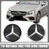 Hot Car Sticker 3D Mirror Front Grille Star Emblem  For Mercedes Benz E-Class W213 2016-2020 E200 E250 E300 Logo Glossy Black Ch