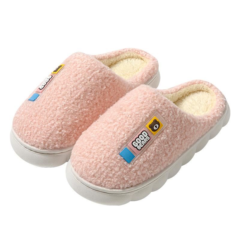 Cotton Slippers Autumn and Winter Indoor Home Hotel Thick-soled Plush Warm and Comfortable Shoes