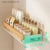 Wooden Material Spice Rack Shelf No Drill Installation Wall Storage Rack  Living Room Use