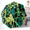 1pc SkeleFun HalloweenParty Automatic Open/close Umbrella, 8-Rib Sturdy Structure, Auto Folding/Opening, Portable Travel Umbrella for Women,139