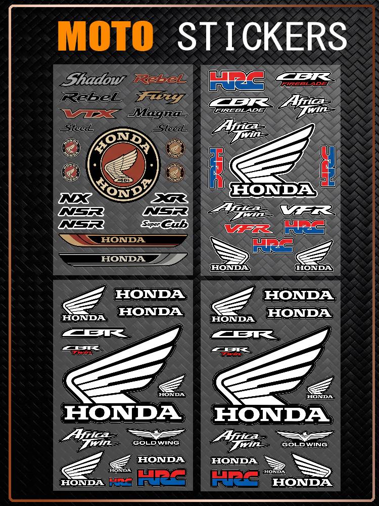 FOR HONDA RACING Long Lasting Waterproof Reflective Sticker Scratch Conceal Fit Motorcycle Car Helmet Fridge Water Cup DecalsOW3 lcnd9