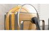 Gunmetal Gray Kitchen Organizer: Knife, Spoon, Pot Lid, Cutting Board, and Chopsticks Holder.