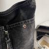 Jeanstasche Damen Tasche Große Kapazität Retro Kontrast Tragetasche Schulter Crossbody Tasche