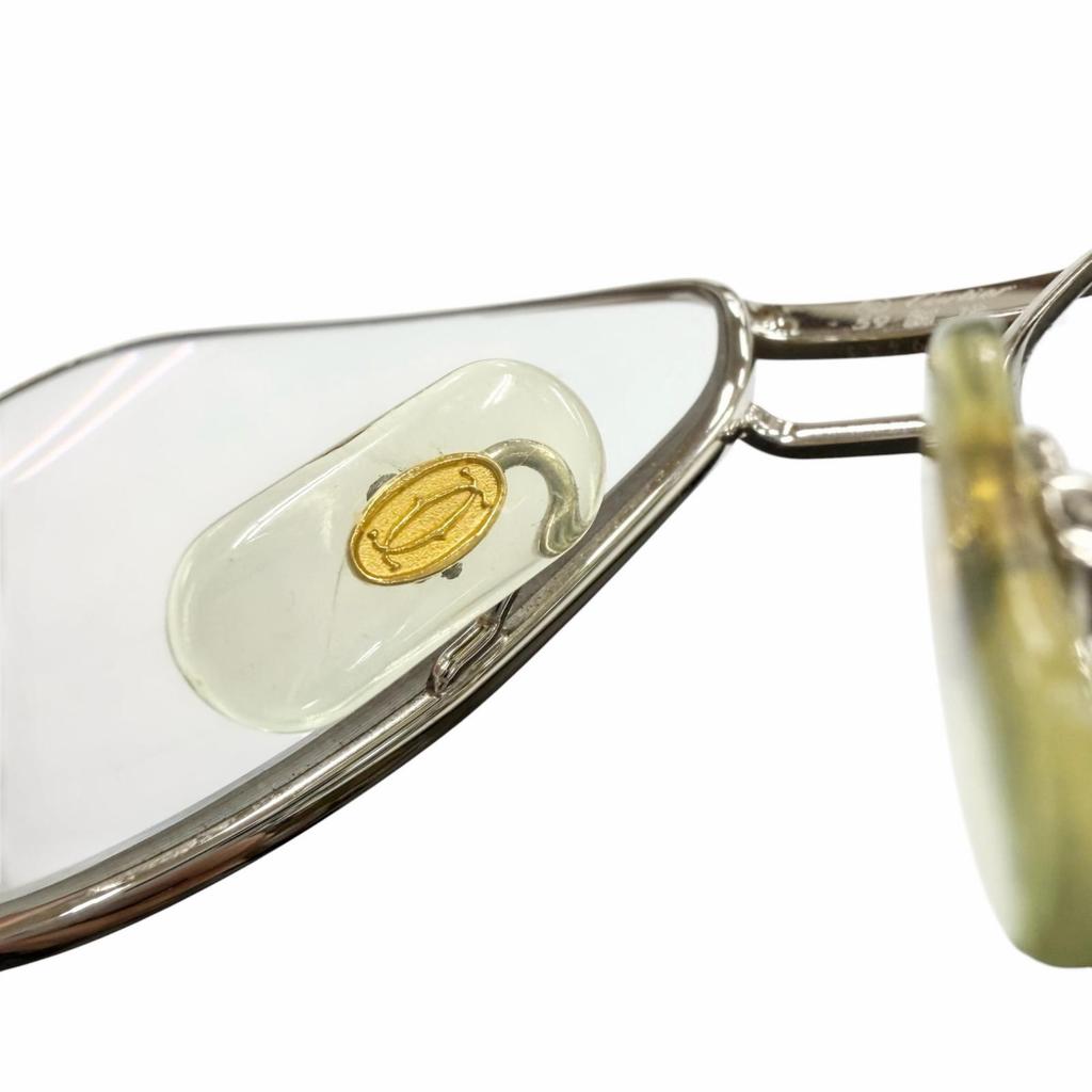 Very Good Cartier Glasses Trinity Two Bridges Silver Mens Used