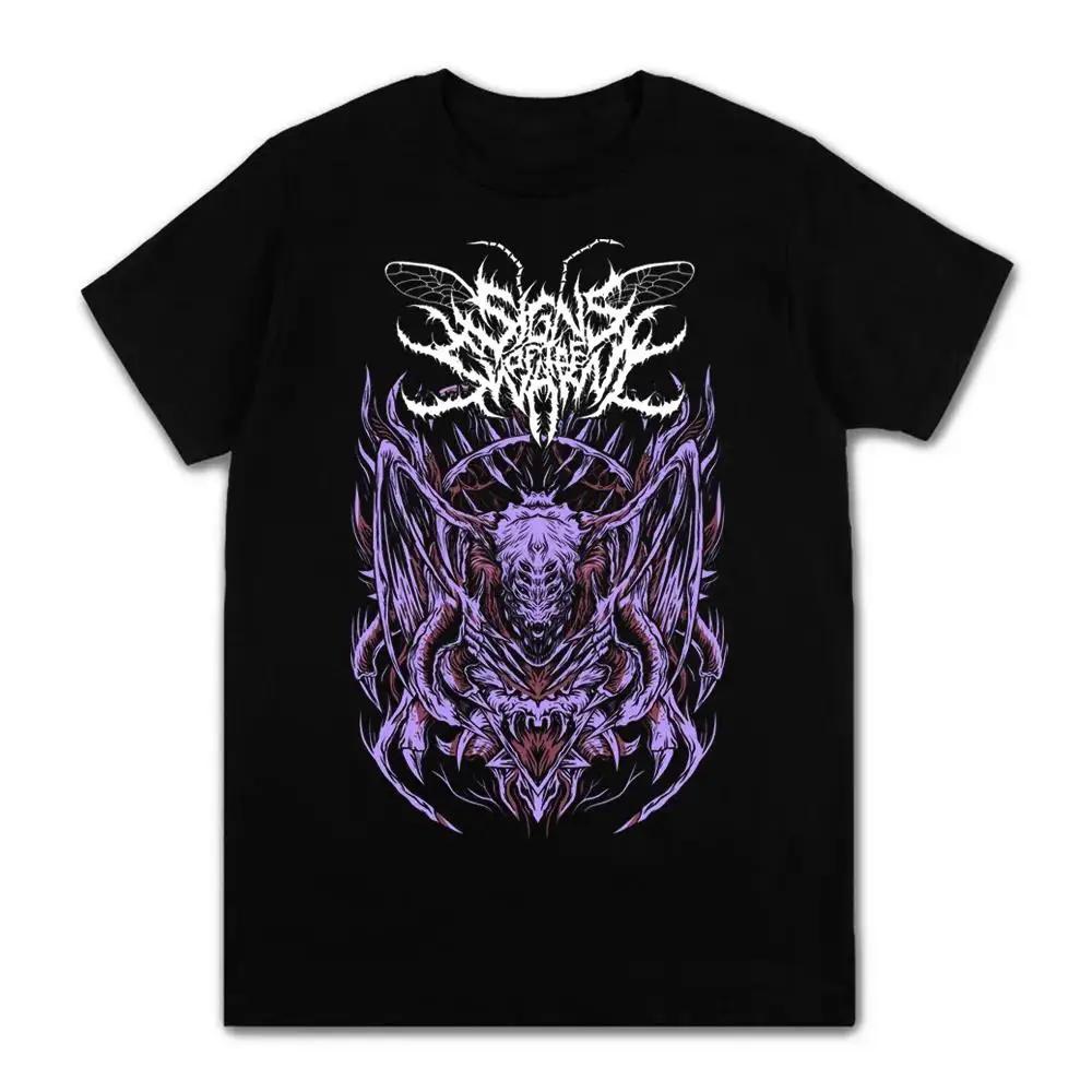 

Винтажная футболка с принтом рок-группы Deathcore Signs of The Swarm, короткий рукав, модная повседневная уличная одежда, мужская футболка S