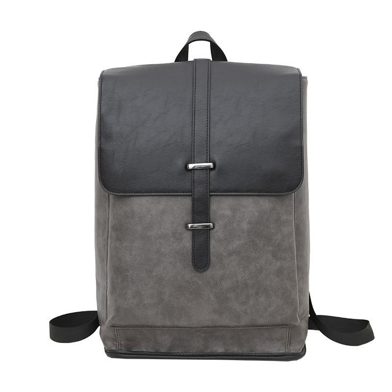 Men's Backpack Fashion Travel Bag Student School Bag Computer Men's Bag Contrast Color Casual Trend Simple Backpack