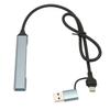 Type C Hub 4 Ports 5Gbps Aluminium Alloy Plug and Play Space Gray USB 3.0 Docking Station for