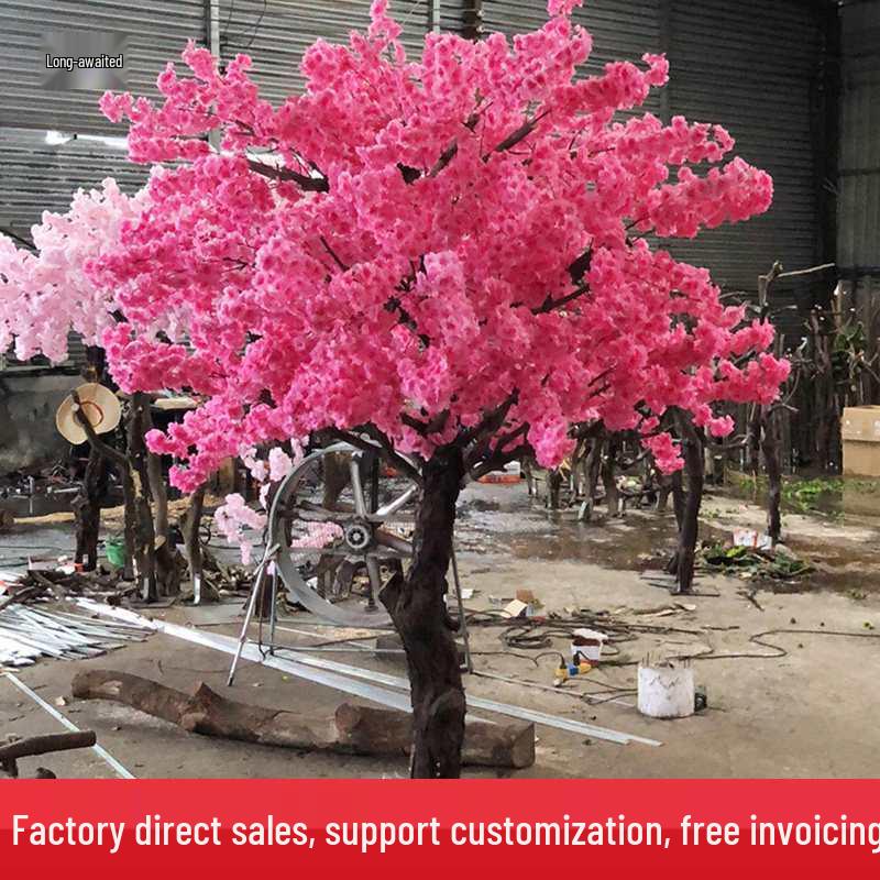 Artificial Cherry & Peach Blossom Tree - Large Indoor/Outdoor Decorative Plant