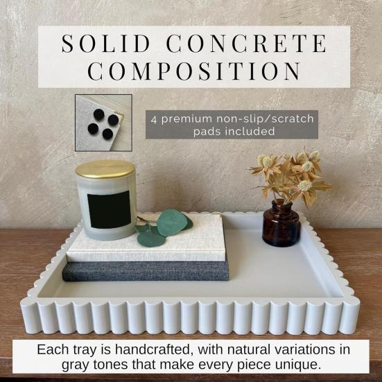 Round Rectangle Decorative Tray Multi-purpose Jewelry Trinket Holder Organizer Storage Serving Tray Living Room Kitchen Counter Coffee Centerpiece