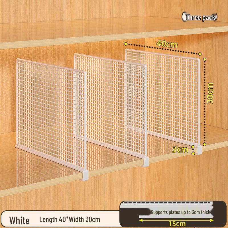 Punch-Free Cabinet & Wardrobe Divider - Multipurpose Storage & Organizer Rack