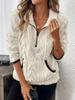 Women'S Cozy Fleece Zip-Up Sweatshirt with Large Pockets  Long Sleeve, Casual Fall/Winter Pullover, Zippered Sweatshirt, Sweatshirt Women