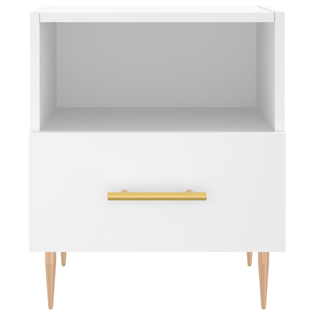 Vidaxl Szafka Nocna, Biała, 40X35X47,5 Cm, Materiał Drewnopochodny