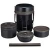Insulated Lunch Box Stainless Steel Jar Navy Black Approximately 3 Bowls Rice.