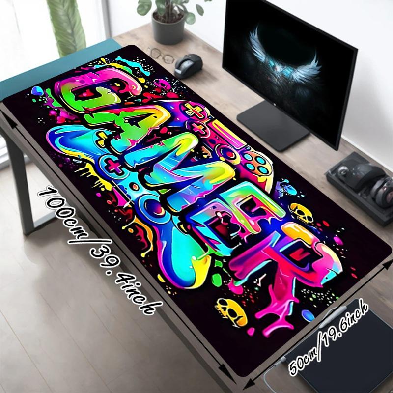1PC Gamer Controller Large Durable Mouse Pad Suitable for Office Desks, Gaming Desktops.Non-Slip Back P27