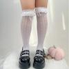 Cotton Lolita Stockings With Pearl Bow Decor For Winter Fashion
